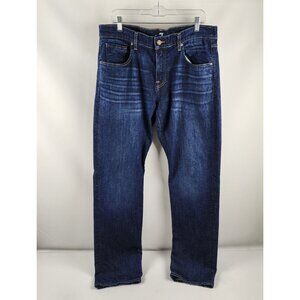 7 For All Mankind Jeans Mens 40x34 Blue The Straight Leg Denim